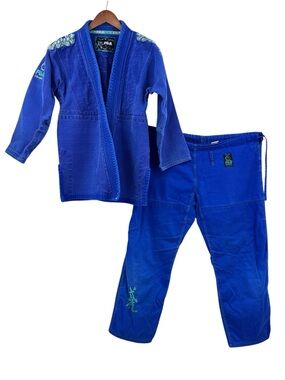 FUJI Gi Jacket Top + Pants BJJ Jiujitsu Grappling Martial Arts Blue
